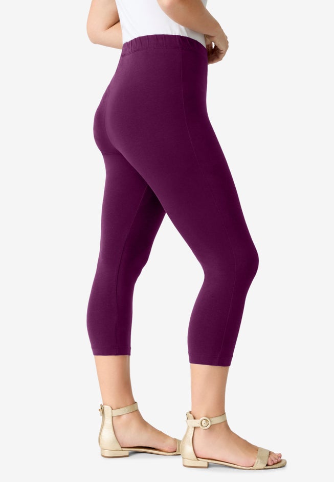 Plus Size Essential Stretch Capri Legging image number 2
