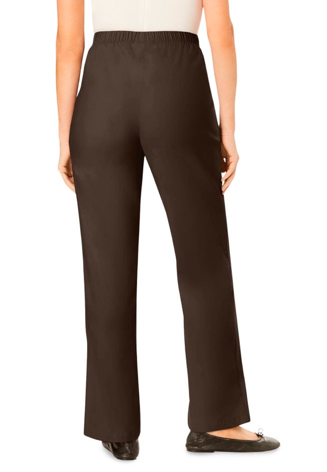 Fineline Stretch Denim Wide-Leg Pull-On Jeans image number 2