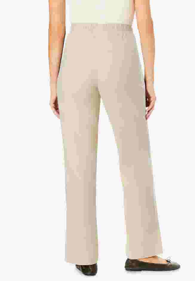 Fineline Stretch Denim Wide-Leg Pull-On Jeans image number 1