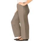 Fineline Stretch Denim Wide-Leg Pull-On Jeans image number null