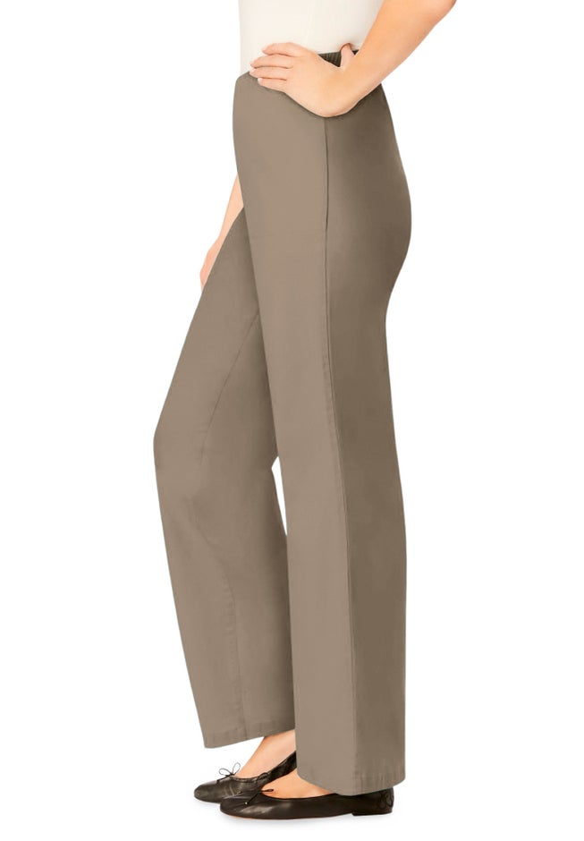 Fineline Stretch Denim Wide-Leg Pull-On Jeans image number 2