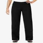 Fineline Stretch Denim Wide-Leg Pull-On Jeans image number null