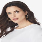 Chain Link Hoop Earrings image number null