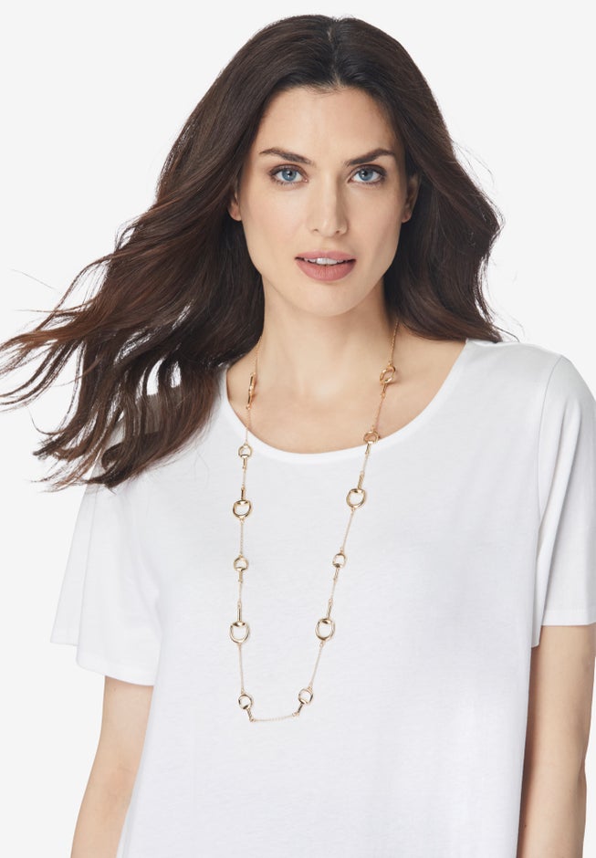 Long Horsebit Necklace image number 1