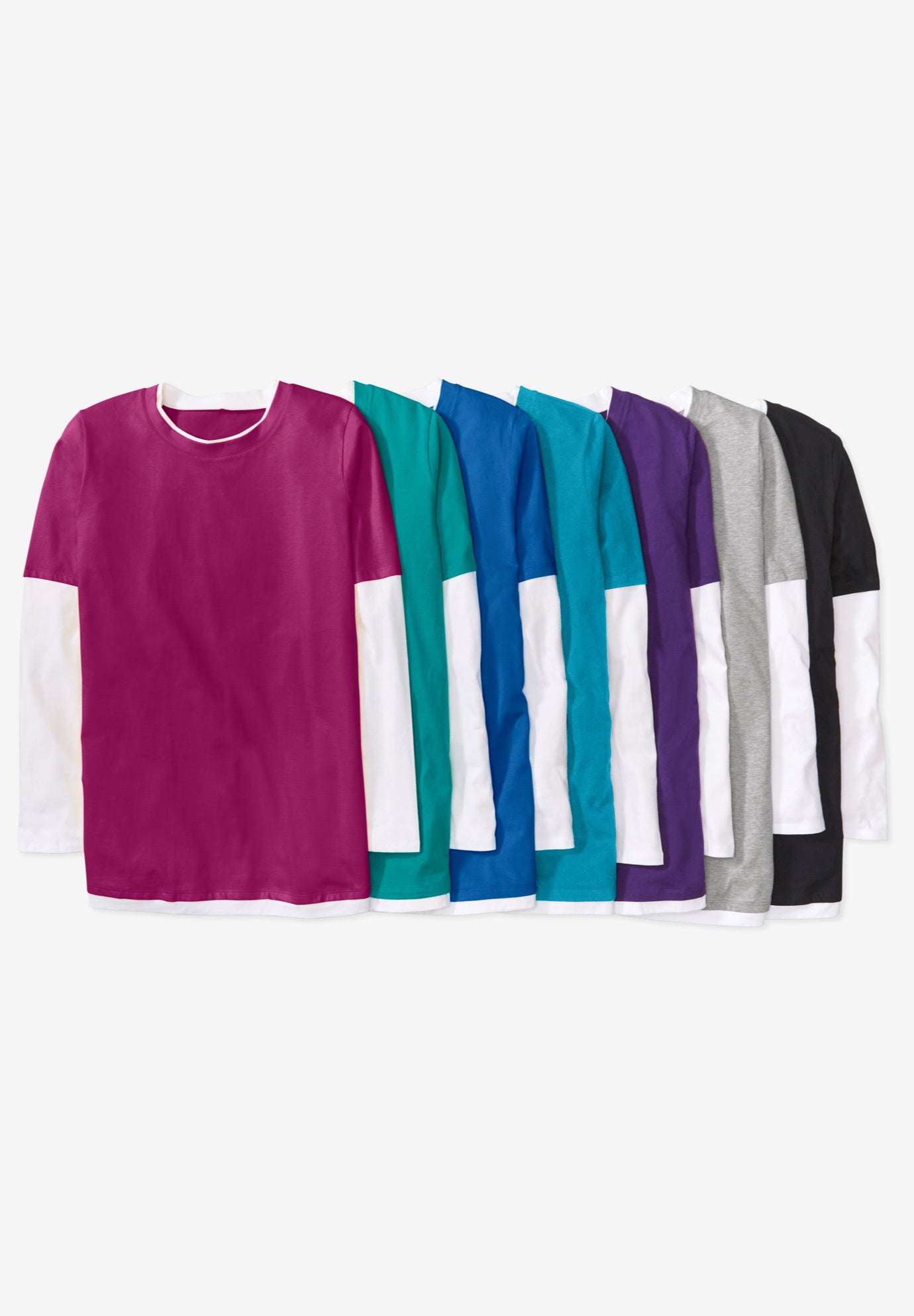 Layered-Look Crewneck Tee image number 4