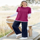 Layered-Look Crewneck Tee image number null