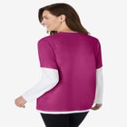 Layered-Look Crewneck Tee image number null