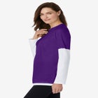 Layered-Look Crewneck Tee image number null