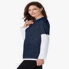 Layered-Look Crewneck Tee image number null