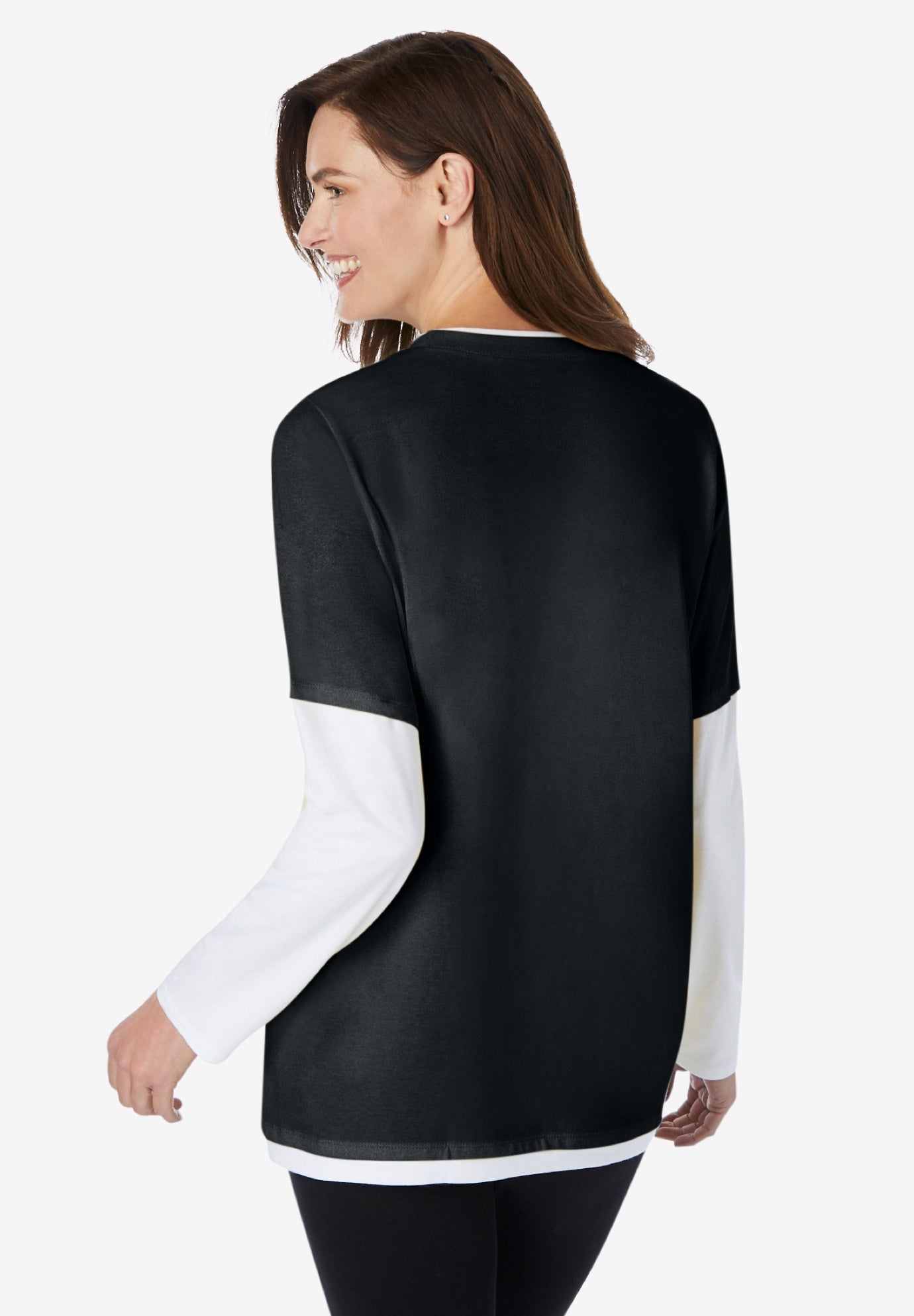 Layered-Look Crewneck Tee image number 1