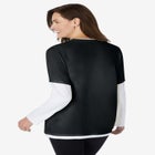 Layered-Look Crewneck Tee image number null