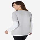 Layered-Look Crewneck Tee image number null