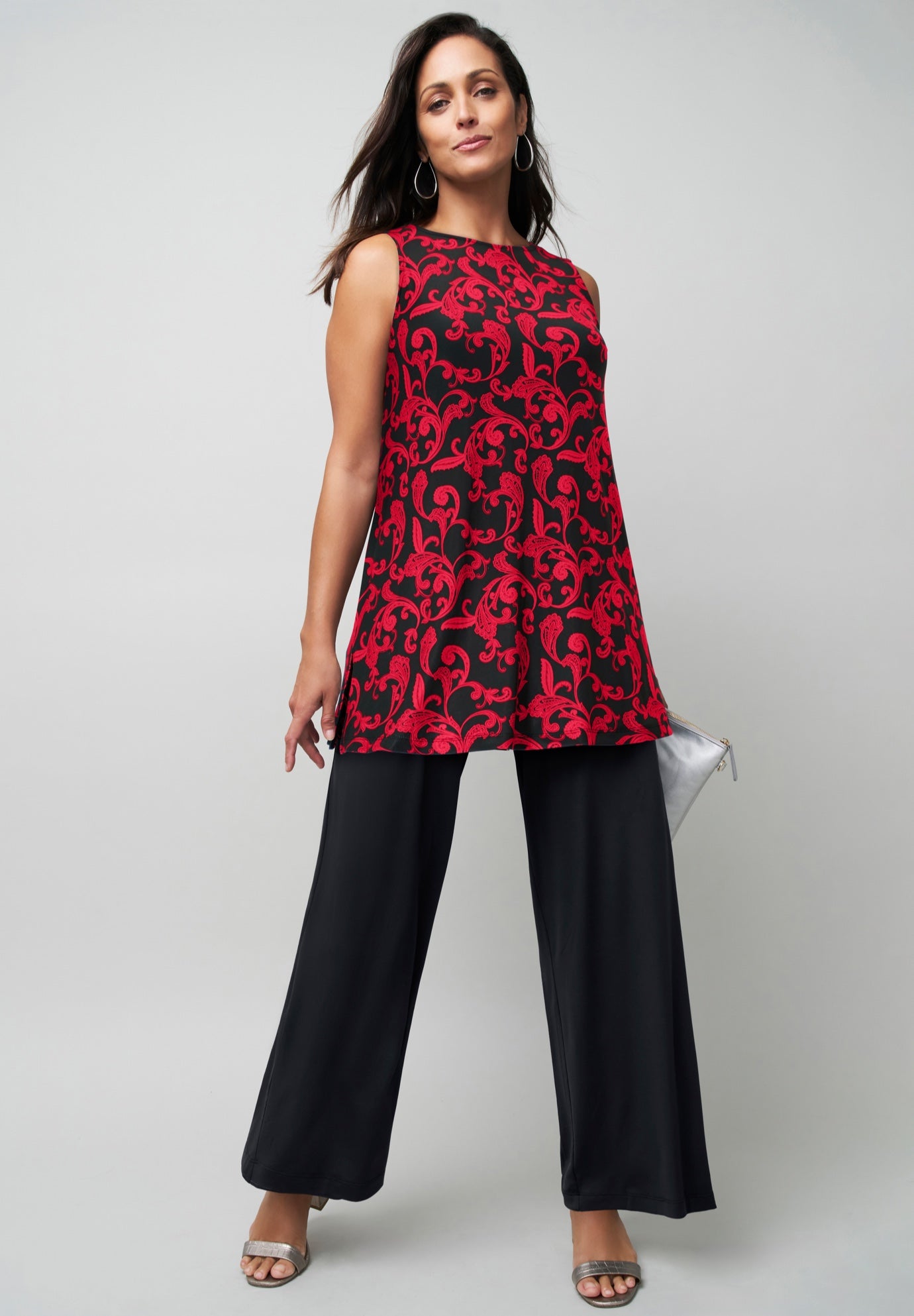 Stretch Knit Tunic Tank image number 1