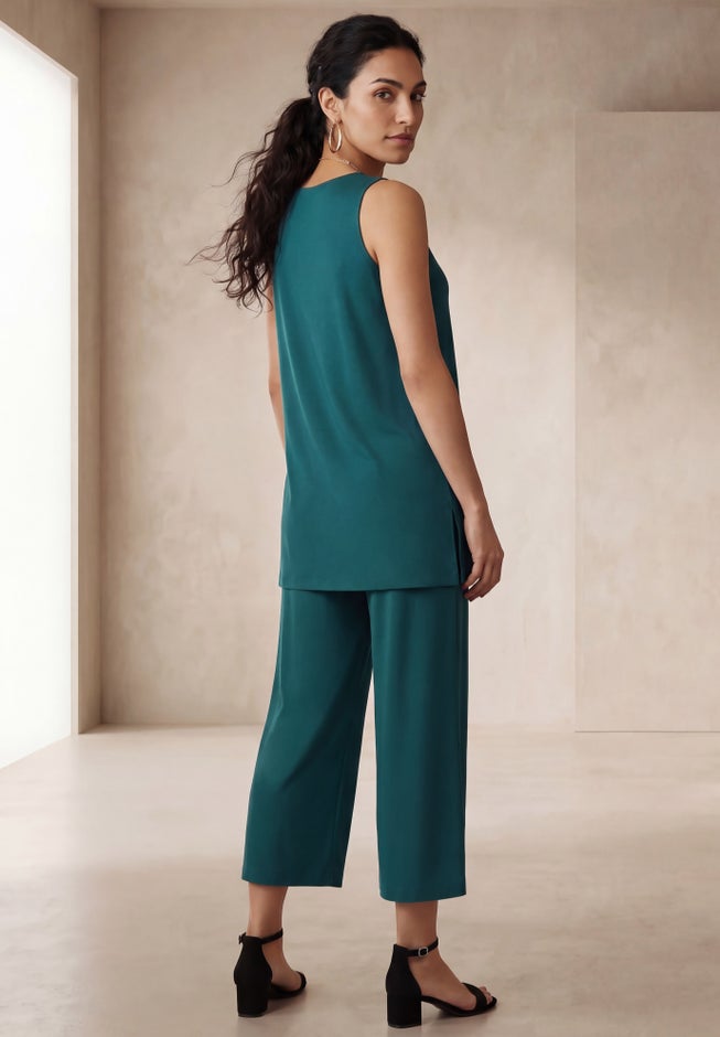 Stretch Knit Tunic Tank image number 1