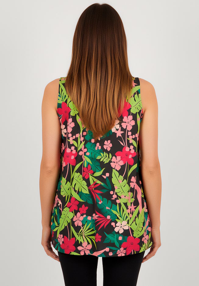 Stretch Knit Tunic Tank image number 1