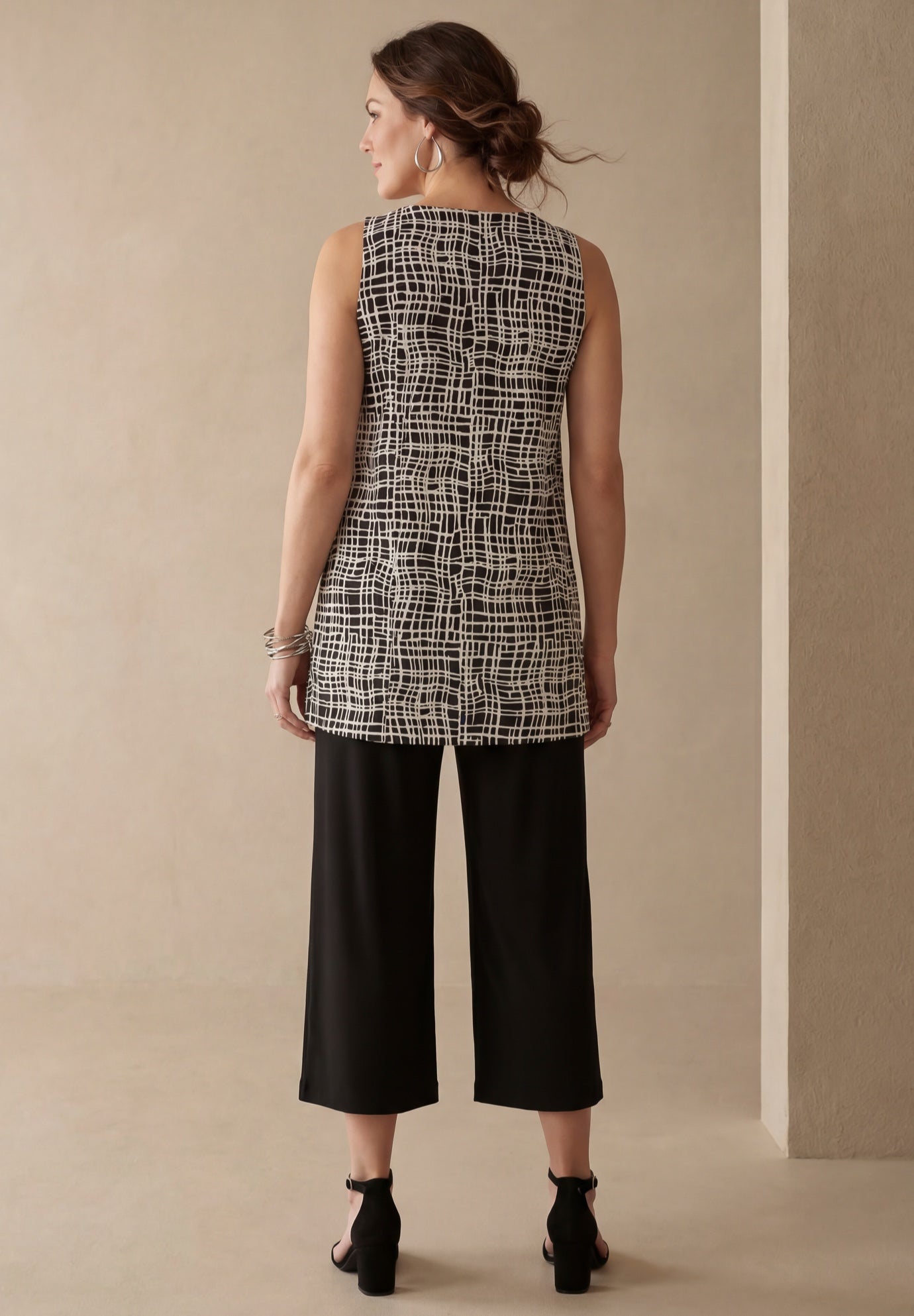 Stretch Knit Tunic Tank image number 1