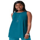 Stretch Knit Tunic Tank image number null