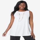 Stretch Knit Tunic Tank image number null