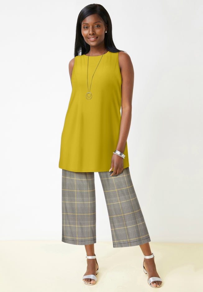 Stretch Knit Tunic Tank image number 0