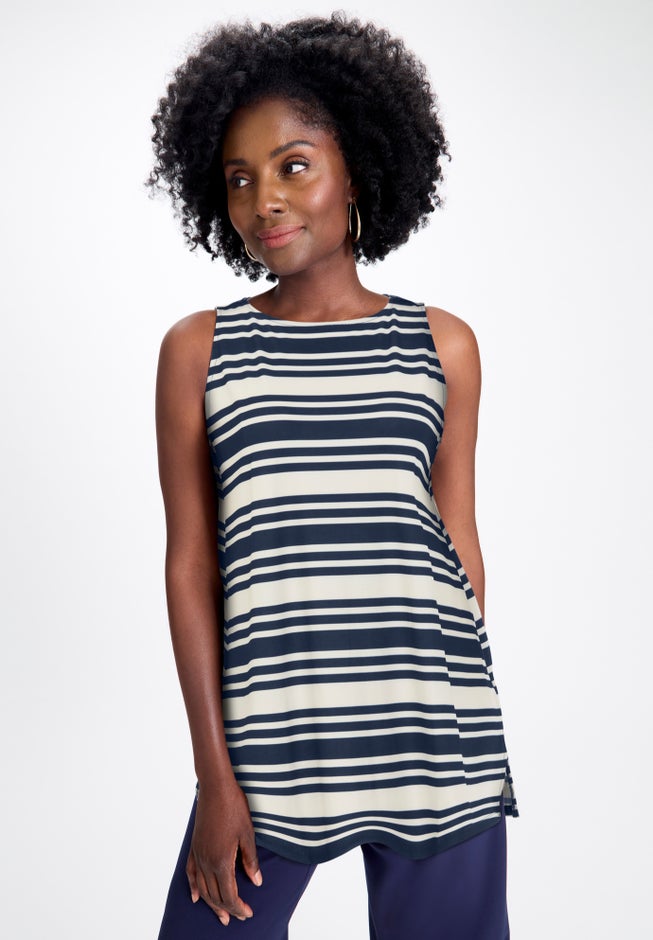 Stretch Knit Tunic Tank image number 3