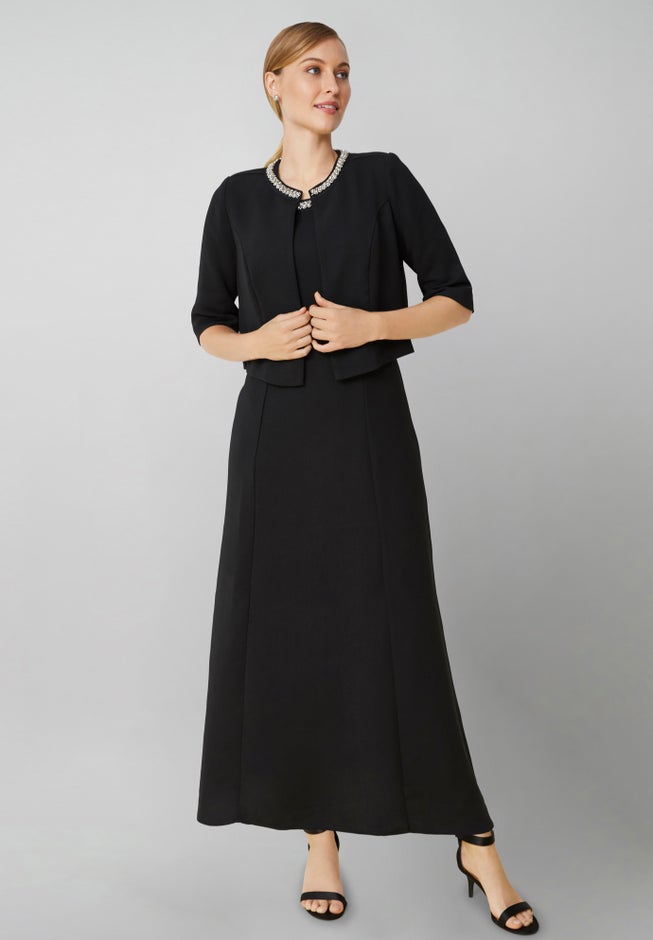 2-Piece Beaded Jacket Dress image number 0