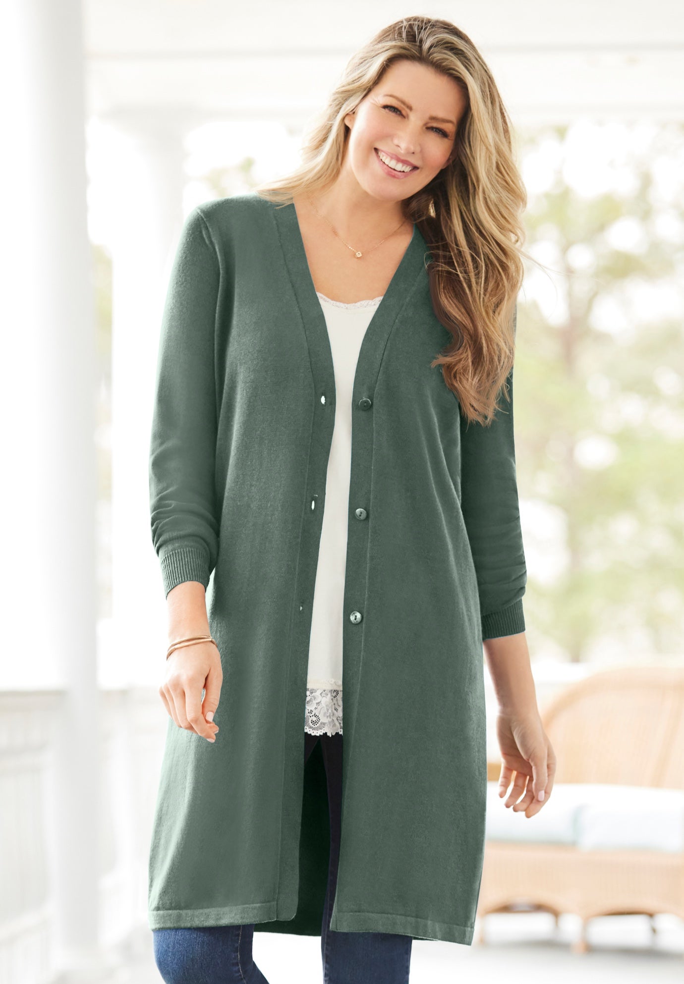 Perfect Cotton Duster Sweater image number 0