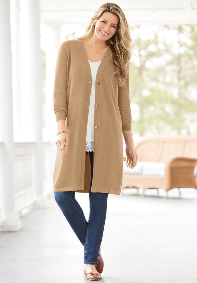 Perfect Cotton Duster Sweater image number 2