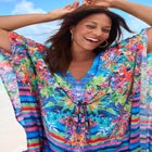 Ruched Caftan Cover Up image number null