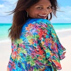 Ruched Caftan Cover Up image number null