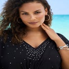 Ruched Caftan Cover Up image number null