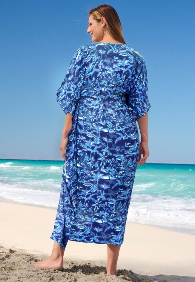 Ruched Caftan Cover Up image number 3