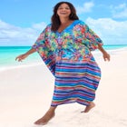 Ruched Caftan Cover Up image number null
