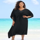 Ruched Caftan Cover Up image number null