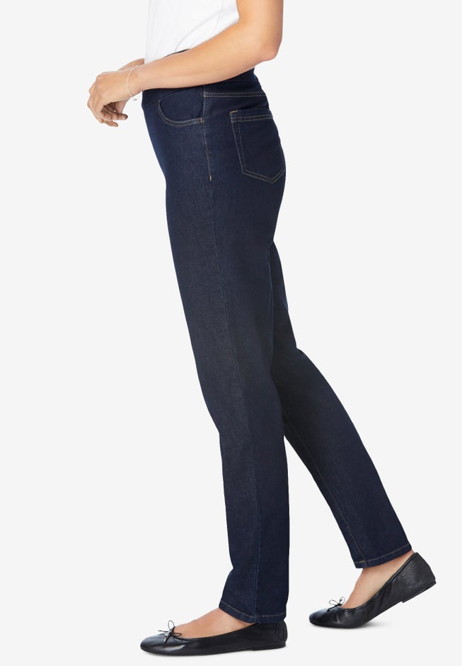 Flex-Fit Slim-Leg Pull-On Gap-Free Stretch-Denim Jeans image number 2