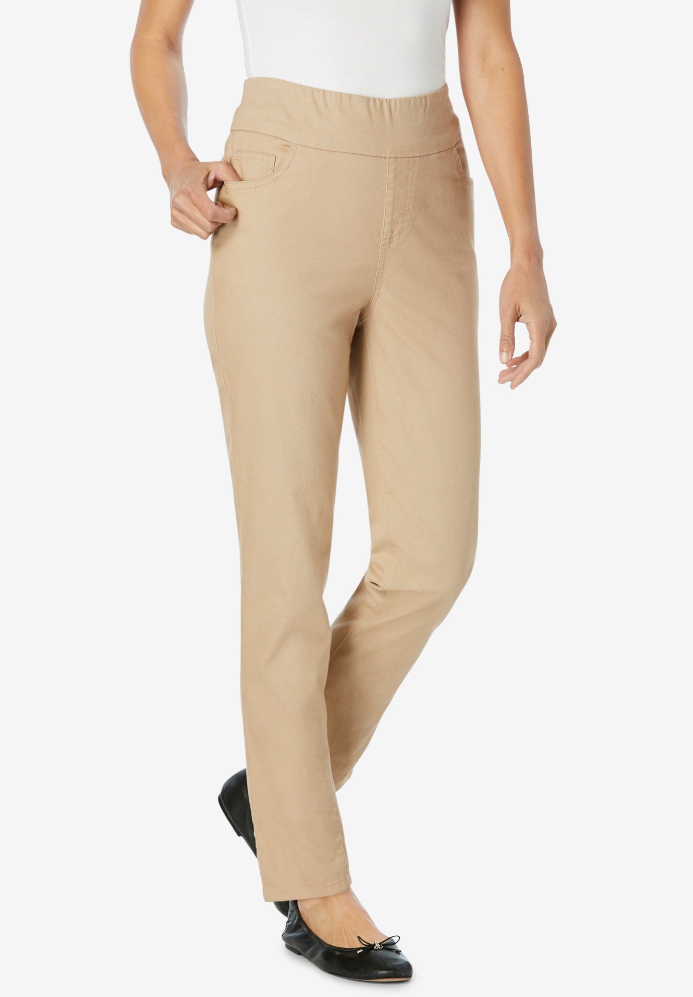 Flex-Fit Slim-Leg Pull-On Gap-Free Stretch-Denim Jeans image number 0