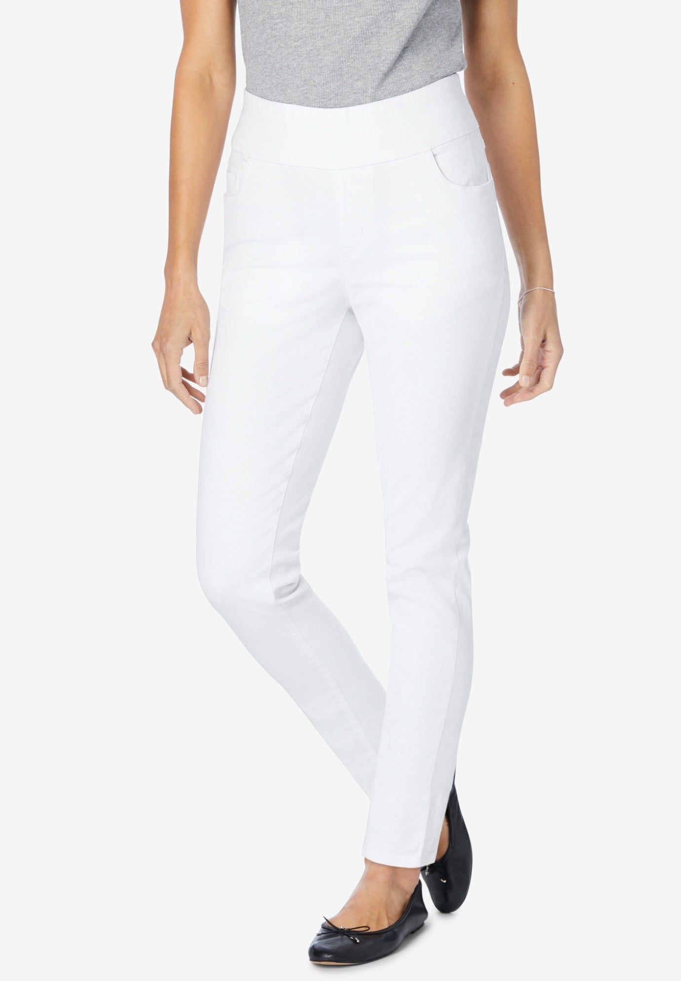 Flex-Fit Slim-Leg Pull-On Gap-Free Stretch-Denim Jeans image number 0