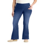 Flex-Fit Pull-On Bootcut Gap-Free Stretch Denim Jeans image number null