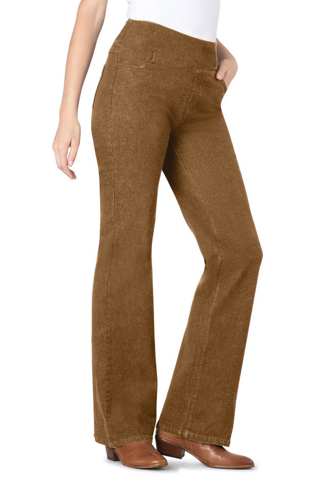 Flex-Fit Pull-On Bootcut Gap-Free Stretch Denim Jeans image number 0