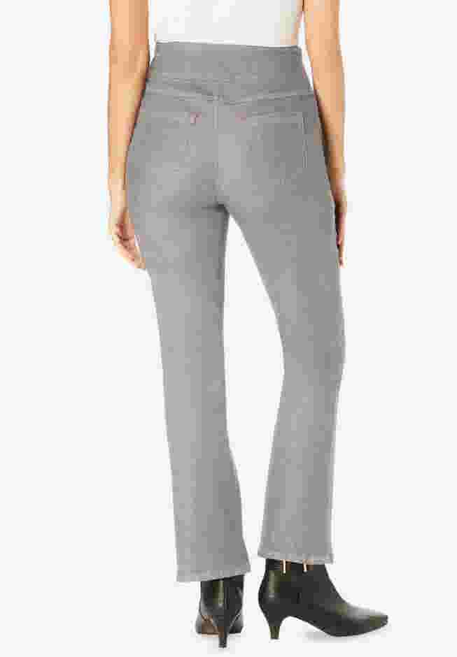 Flex-Fit Pull-On Bootcut Gap-Free Stretch Denim Jeans image number 1