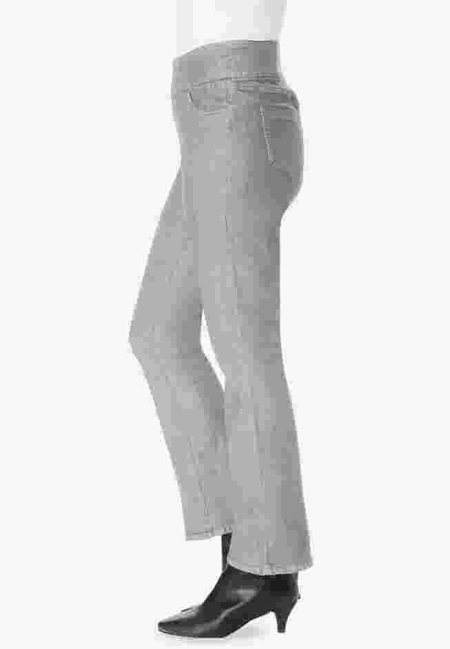 Flex-Fit Pull-On Bootcut Gap-Free Stretch Denim Jeans image number 2
