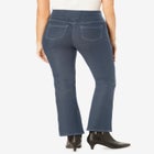 Flex-Fit Pull-On Bootcut Gap-Free Stretch Denim Jeans image number null