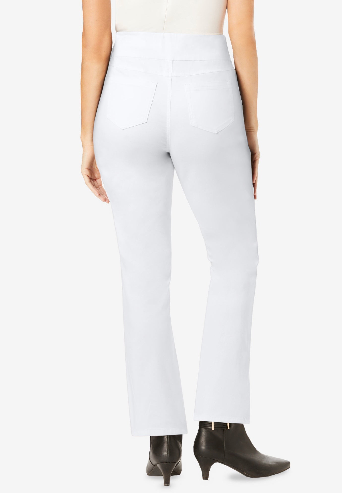 Flex-Fit Pull-On Bootcut Gap-Free Stretch Denim Jeans image number 1