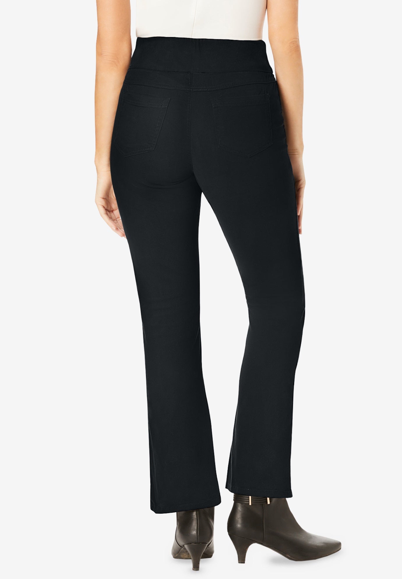 Flex-Fit Pull-On Bootcut Gap-Free Stretch Denim Jeans image number 1