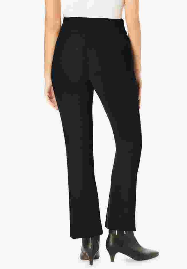 Womens Plus-Size Flex-Fit Pull-On Bootcut Gap-Free Stretch Denim Jeans image number 1