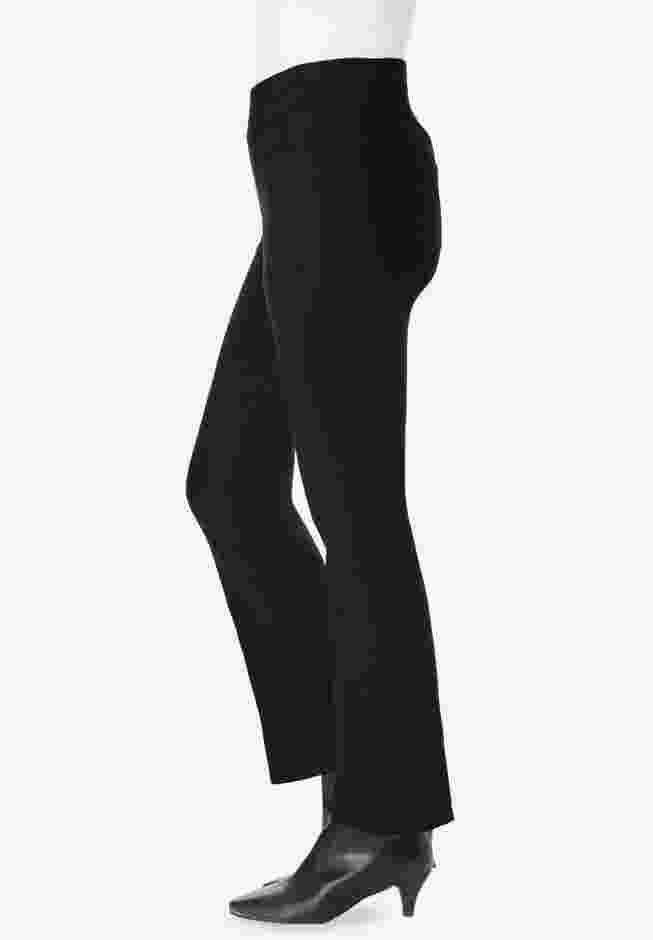 Womens Plus-Size Flex-Fit Pull-On Bootcut Gap-Free Stretch Denim Jeans image number 2
