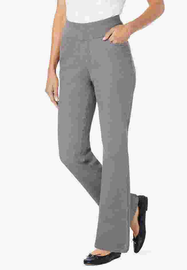 Flex-Fit Pull-On Bootcut Gap-Free Stretch Denim Jeans image number 0