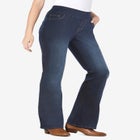 Flex-Fit Pull-On Bootcut Gap-Free Stretch Denim Jeans image number null
