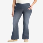 Flex-Fit Pull-On Bootcut Gap-Free Stretch Denim Jeans image number null