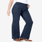 Flex-Fit Pull-On Bootcut Gap-Free Stretch Denim Jeans image number null