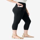 Side-Pocket Essential Capri Legging image number 2